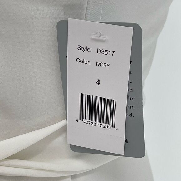 Alexia Admor Fara Dress Ivory Midi Sheath Tie Belt Sleeveless D3517 Women Size 4 - Picture 11 of 13